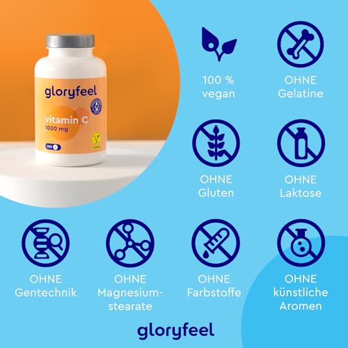 Vitamin C gloryfeel 1.000mg Immun-Support, hochdosiert