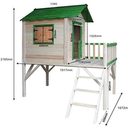 Spielhaus BRAST ® für Kinder mit Balkon Stelzenhaus Adventure