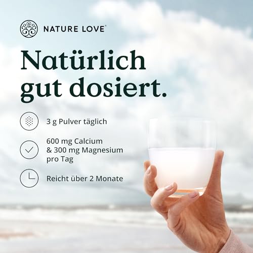 Calcium-Pulver Nature Love ® Sango Meereskoralle, 250g Pulver