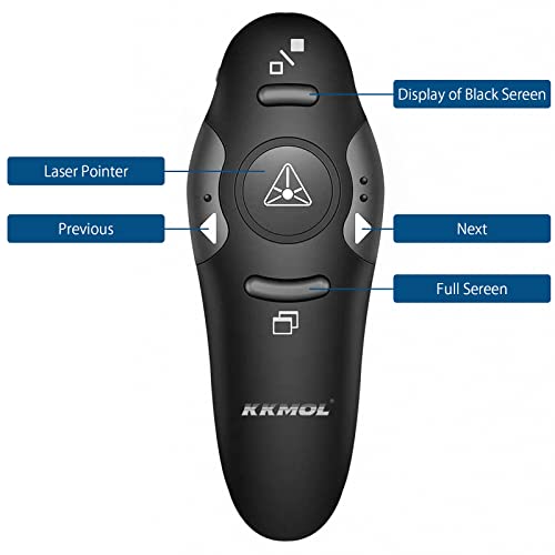 Laserpointer KKMOL Wireless Presenter Clicker, Drahtloser USB