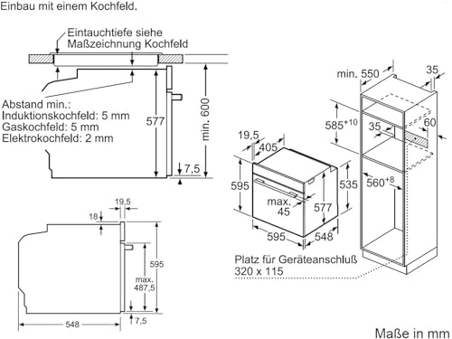 Pyrolyse-Backofen Bosch HBG676EB6 Serie 8 Smarter Einbau-Backofen