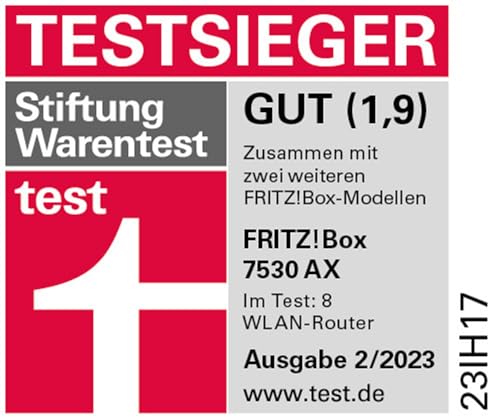 VDSL-Router AVM FRITZ!Box 7530 AX WI-FI 6 Router DSL/VDSL