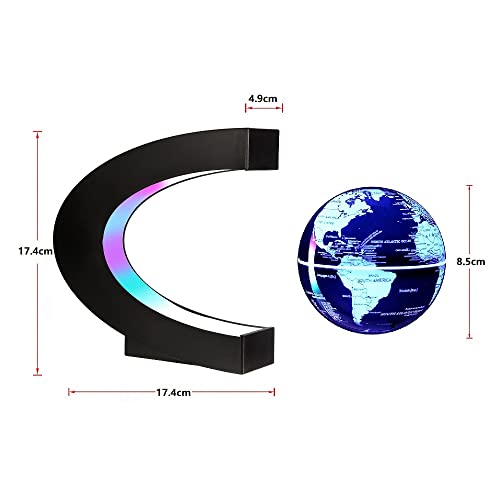 Schwebender Globus YAVOCOS Magnetische 7 Farblichter, C-Förmig