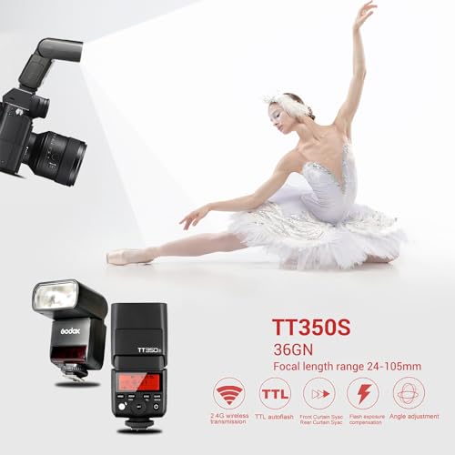 Godox-Blitz GODOX TT350S TTL 2.4G HSS 1 / 8000s GN36 Kamera Flash