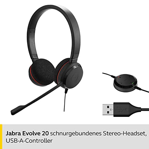 Jabra-Headset Jabra Evolve 20 Stereo Headset – Microsoft Certified