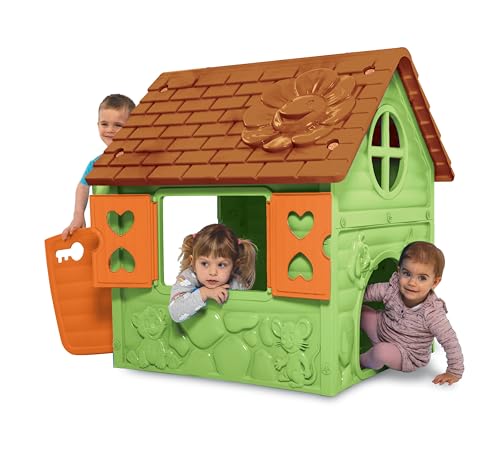 Spielhaus Dohany grün Kinder Gartenhaus Indoor Outdoor +2J