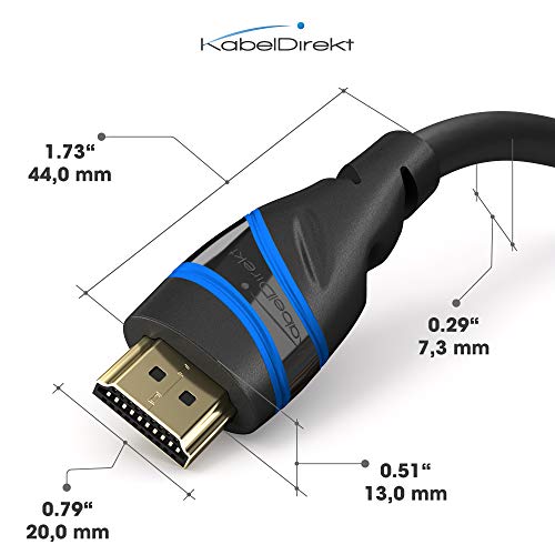 HDMI-2.1-Kabel KabelDirekt, 8K/4K, 3 m