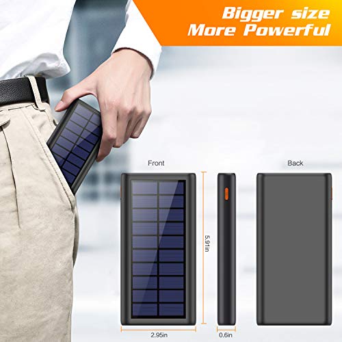 Solar-Powerbank QTshine Solar Powerbank 26800mAh, Extern