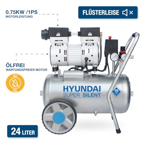 Kompressor Hyundai Silent SAC55752 (Druckluft leise, ölfrei