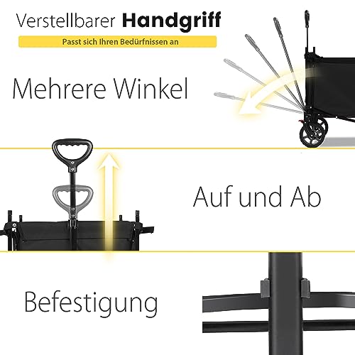 Bollerwagen mit Dach Sekey XXL Bollerwagen Faltbar mit Dach