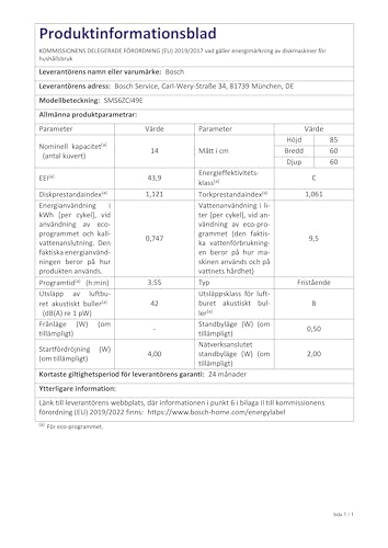 Geschirrspüler freistehend Bosch Hausgeräte Bosch SMS6ZCI49E Serie