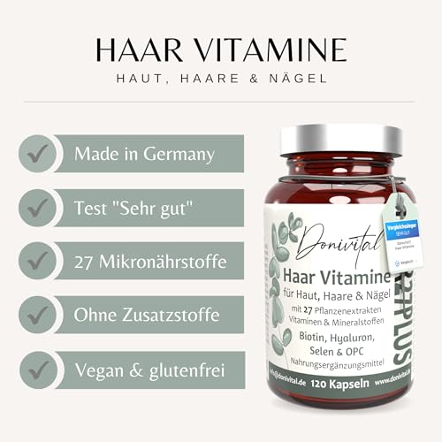 Haar-Vitamine Donivital Testnote: “SEHR GUT” 27 Wirkstoffe