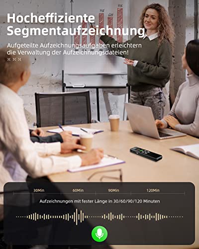 Audio-Recorder MECHEN 64GB Diktiergerät, Spracherkennung Diktafon