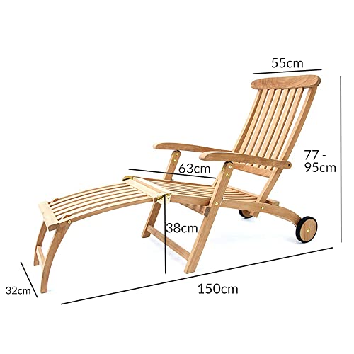 Deckchair Villeroy & Boch, Sunrise, klappbar, aus 100% Teakholz