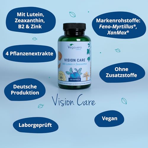 Augenvitamine Vegavero VISION CARE ® Lutein & Zeaxanthin