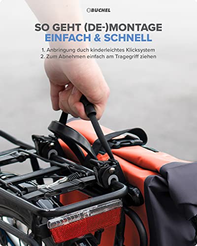 Gepäckträgertasche mit Klicksystem Büchel Fahrradtasche