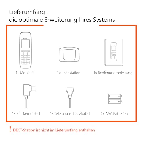 Seniorentelefon Gigaset E290HX – DECT-Mobilteil mit Ladeschale