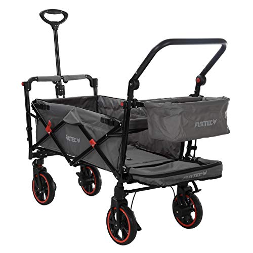 Bollerwagen Fuxtec faltbar FX-CT850 Grau mit Dach