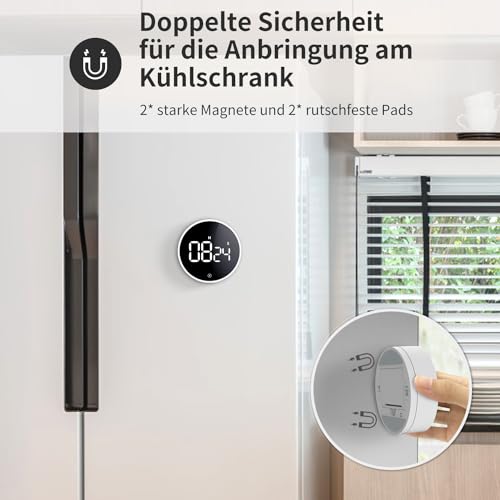 Kurzzeitwecker VOCOO Digitaler Küchentimer, Magnetischer