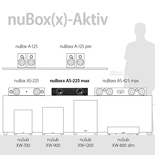 Soundbar für TV Geräte Nubert nuBoxx AS-225 max | Schwarze Soundbar