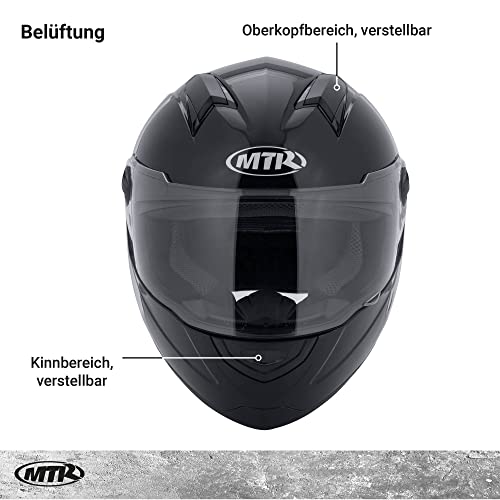 Motorradhelm MTR S-5 Integralhelm, ECE Zertifiziert