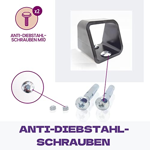 Fahrrad-Diebstahlschutz zamurano, hochsicherer Kettenanker