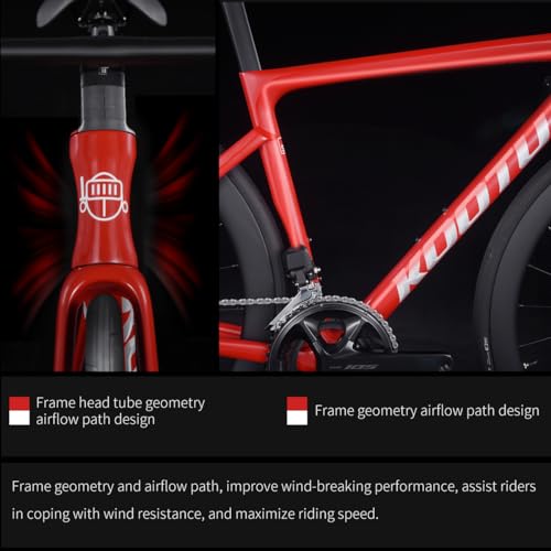 Carbon-Rennrad KOOTU Carbon Rennrad Leichtgewicht 24 Gang Rennrad