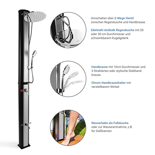 Solardusche Edelstahl Steinkirch Solardusche Gartendusche