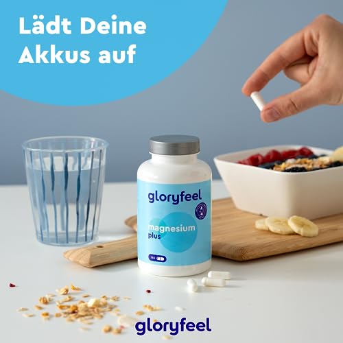 Magnesiumcitrat gloryfeel Premium 1554mg – Mit Vitamin B6 und B12