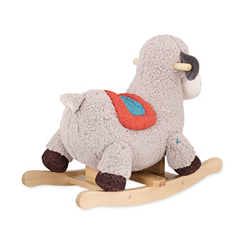 Schaukelpferd B. Toys Schaf beige aus weichem Plüsch