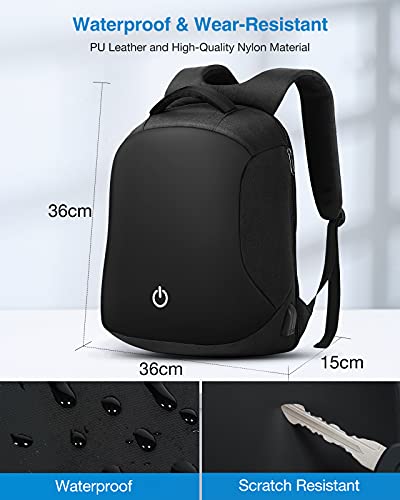 Anti-Diebstahl-Rucksack HOMIEE Anti Diebstahl Laptop Rucksack mit USB