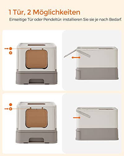 Katzentoilette Feandrea Katzenklo, mit Deckel, ausziehbar