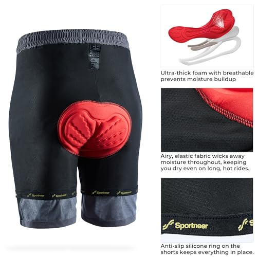 MTB-Hosen Sportneer MTB-Shorts für Herren, Mountainbike