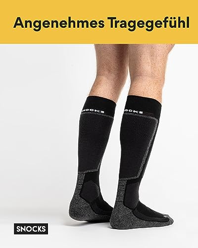 Wintersport Socken Snocks Skisocken Schwarz Unisex 1er Pack