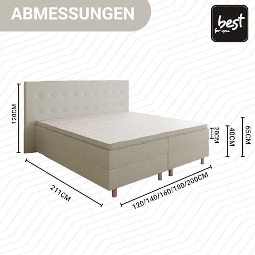 Boxspringbett 160×200 Best For You Boxspringbett Neo First Class Bett