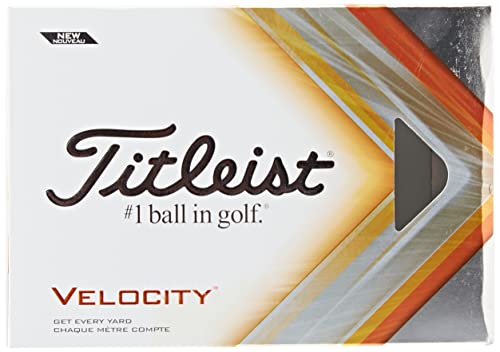 Titleist-Golfbälle Titleist Velocity Visi Golfball, Herren, Weiß