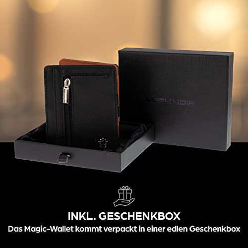 Magic Wallet Noah Noir mit Münzfach, TÜV geprüfter RFID Schutz