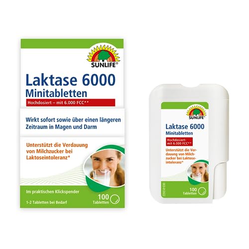 Laktase-Tabletten Sunlife Laktase 6000 Mini-Tabletten, 1 x 100