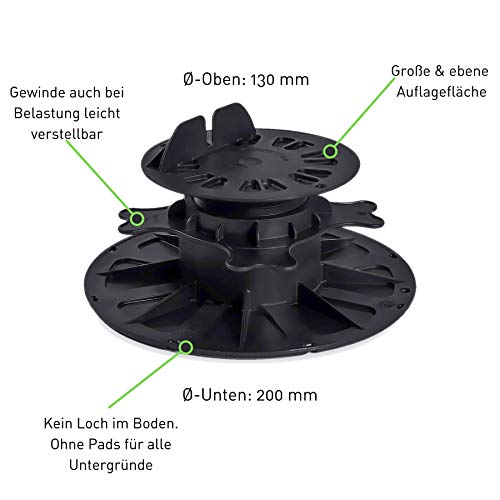 Stelzlager Gentle North höhenverstellbar (4,0-6,9cm – 52 Stück)