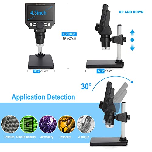 Mikroskop Koolertron LCD Digital USB, 4,3 Zoll 1080P 8 Megapixel