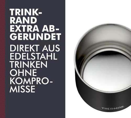 Edelstahlbecher Thermos Longlife Cup 350ml, Tasse Edelstahl schwarz