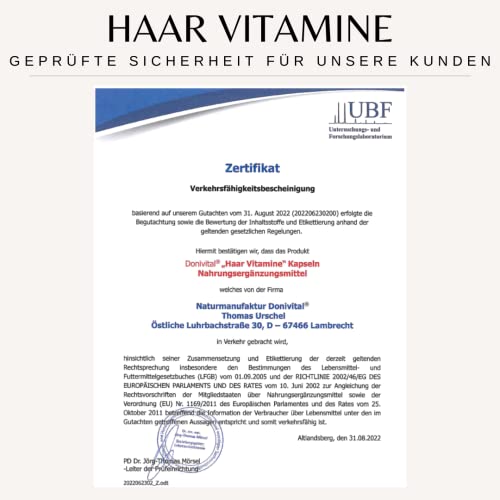 Biotin Donivital Haar-Vitamine, 27 Wirkstoffe