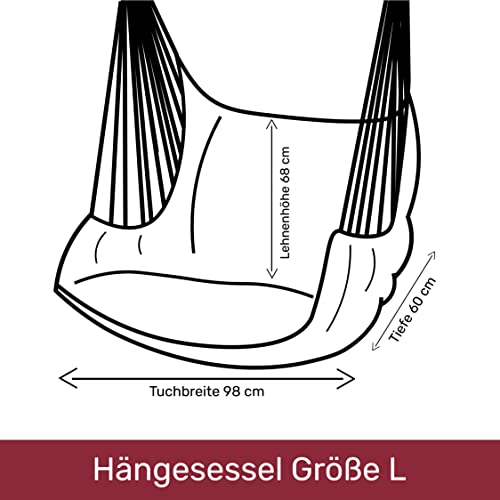 Hängesessel HOBEA-Germany Hängestuhl Hängesitz mit 2 Kissenhüllen