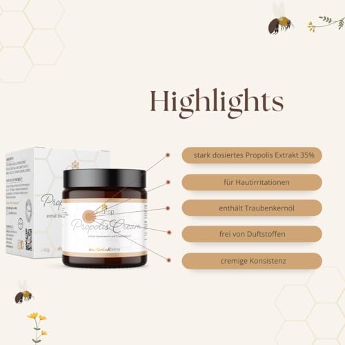 Propolis bedrop Cream bei Akne, Neurodermitis (hochdosierte Salbe)