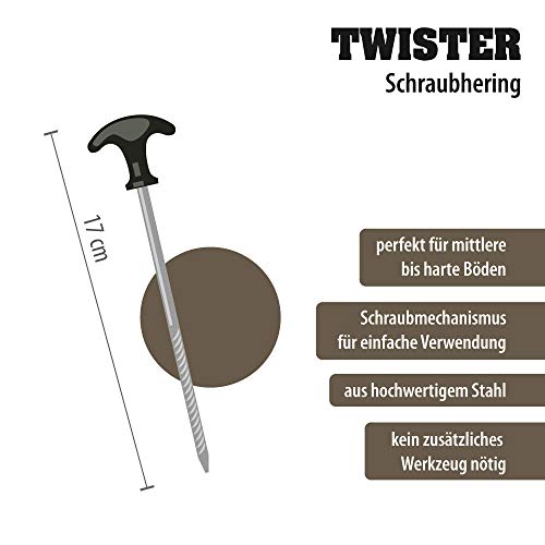 Schraubheringe outdoorer Twister, Schraubhering, 17 cm, 8er