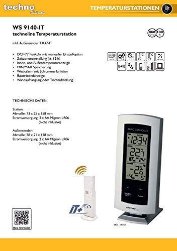 Technoline-Wetterstation Technoline WS 9140 klassische Wetterstation