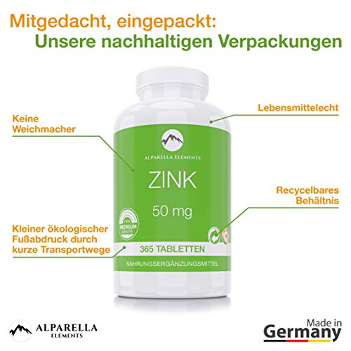 Zinktabletten ALPARELLA ELEMENTS Zink Tabletten Hochdosiert