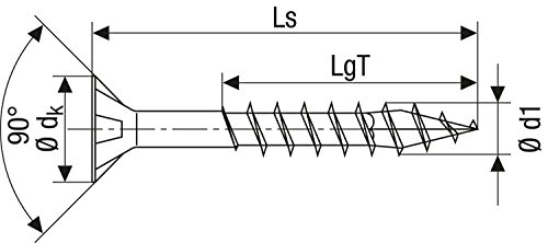 Spanplattenschrauben SPAX Universalschraube, 5,0 x 60 mm