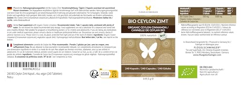 Zimtkapseln Flügelschwinger 240 BIO Ceylon Zimt Kapseln