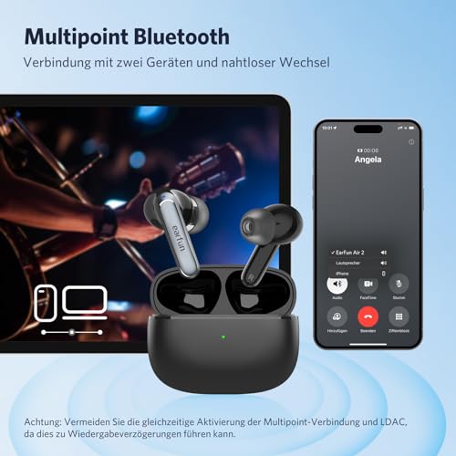 Bluetooth-Kopfhörer bis 50 Euro EarFun Air 2 Kabellos Bluetooth